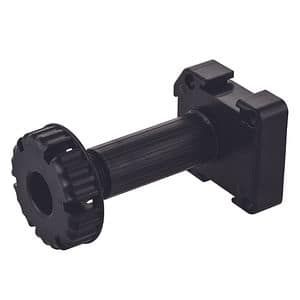Picior mobilier reglabil, plastic, 14 x 17 cm, negru