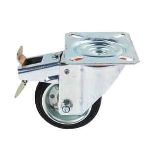 Roata utilitara cu placa pivotanta, cu fixare, 80 x 25 mm, 50 kg