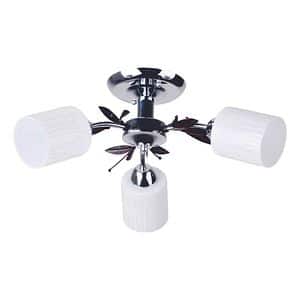 Lustra, Crom/Alb, 60 W, 3 x E27   Malva