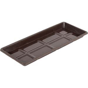 Tava jardiniera CARINA, plastic, 40 cm, maro
