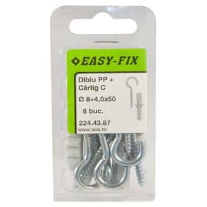 Diblu cu surub SEA, 8 x 40mm, 8buc