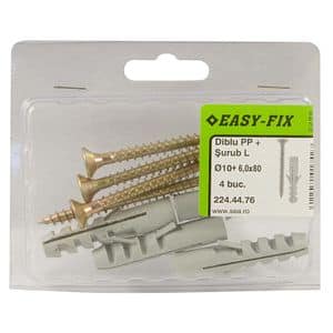 Diblu cu surub SEA, 10 x 50mm, 4buc