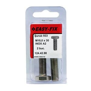 Suruburi cap hexagonal din 933, inox, 2 buc