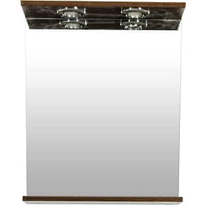 Oglinda baie SANITOP Fluture 1D, 60 x 16 x 68 cm, iluminare LED, maro