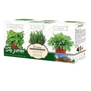 Set de cultivare plante aromatice, Colectia mirodenii gusturi italiene  Yurta