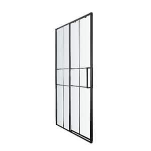 Usa glisanta pentru dus GOODHOME Ahti, 195 x 120 cm, sticla, transparent si negru