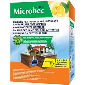 Pulbere pentru haznale, fose septice, MICROBEC, 6 x 25 g