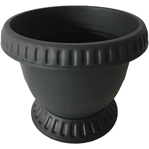 Set ghiveci cu farfurie rotund NAPOCHIM, polipropilena, 50 cm, negru 