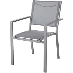 Scaun terasa GOODHOME Batz, aluminiu, 60 x 56 x 86 cm, gri