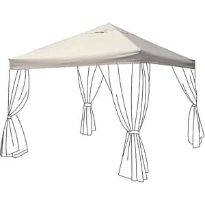 Pavilion terasa GOODHOME Preston, poliester, 300 x 300 x 300 cm, bej