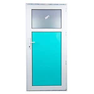 Usa exterior FENSTERWELT, cu geam, 4 camere, 1/3, dreapta, PVC, 88 x 195 cm, alb