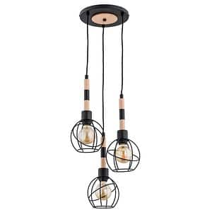 Lustra tip pendul, Negru, 60 W, 3 x E27  Alfa Bilbao