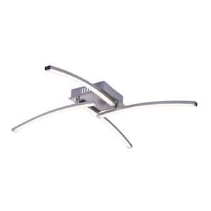 Plafoniera LED, 1 x 24 W, nichel mat, plastic  Globo Tansy