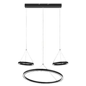 Lustra GoodHome Taphao, Negru, 60 W, 3 x Integrat