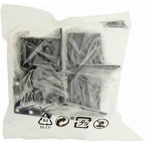 Picior reglabil, aluminiu, 40x40x50 mm, negru, set 4 bucati