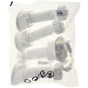 Picior baza mare mobilier, plastic, 28x100 mm, alb, set 4 bucati