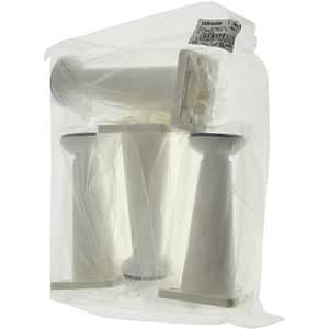Set picior reglabil, plastic, 100 mm, alb, 4 bucati