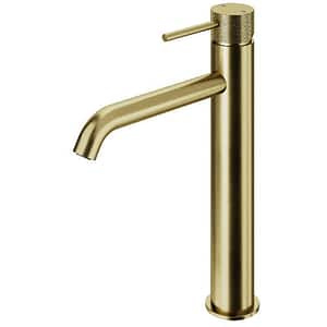 Baterie lavoar GOODHOME Owens, pipa inalta, alama, auriu