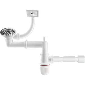 Kit scurgere chiuveta B03 FO45T, plastic si inox, alb