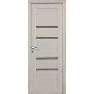 Usa interior Bella, cu geam, reversibila, MDF, 88 x 203 cm, alb