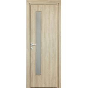 Usa interior Karpat, cu geam, reversibila, MDF, 88 x 203 cm, maro deschis
