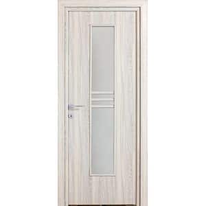 Usa interior Karpat, cu geam, reversibila, MDF, 78 x 203 cm, gri deschis
