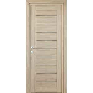 Usa interior Tarra, cu geam, reversibila, MDF, 68 x 203 cm, maro deschis