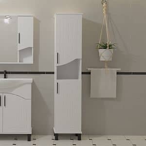 Coloana baie SANITOP Zelena, 35 x 30 x 170 cm, alb