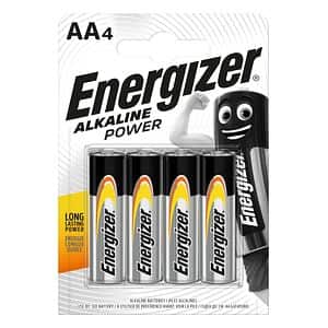 Baterii alcaline AA ENERGIZER, 4 bucati