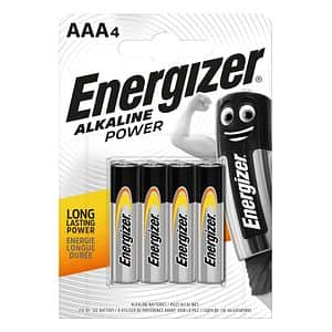 Baterii alcaline AAA ENERGIZER, 4 bucati