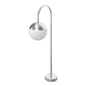 Lampa de exterior GOODHOME, LED, senzor, E14, 25W, IP44, sticla si otel inoxidabil, argintiu