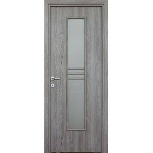 Usa interior Karpat, cu geam, reversibila, MDF, 68 x 203 cm, gri