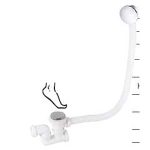 Coloana cada WIRQUIN Pro, push-open, cu preaplin sifon reglabil, plastic, alb