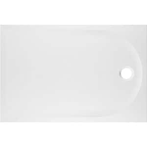 Cadita dus GOODHOME Cavally, dreapta, compozit pe baza de rasina, 100 x 80 x 3 cm, alb