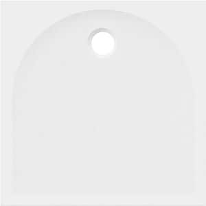 Cadita dus GOODHOME Cavally, patrata, compozit pe baza de rasina, 80 x 80 x 3 cm, alb