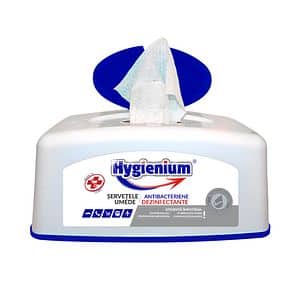 Servetele umede dezinfectante HYGIENIUM, cutie plastic, 100 bucati
