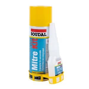 Kit Adeziv universal SOUDAL Mitre, transparent, 50 + 200 g