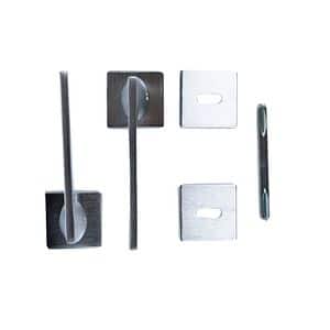 Maner usa, rozeta 50 x 50 mm, cheie, crom satin  Diana