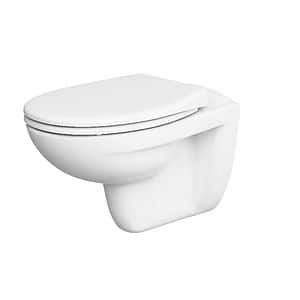 Vas WC suspendat GoodHome Lagon, ceramica, 35.5 x 53.5 x 40 cm, capac, alb