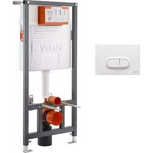 Set rezervor WC incastrat VITRA V12 742-5800-01, 110-127 cm, 3-6 l, clapeta Loop 740-0500, alb lucios