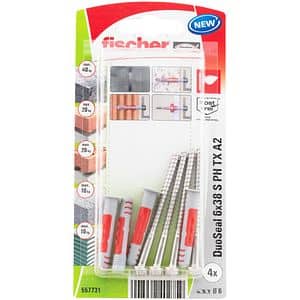 Set dibluri FISCHER DuoPower, 6 x 38mm, 4 bucati