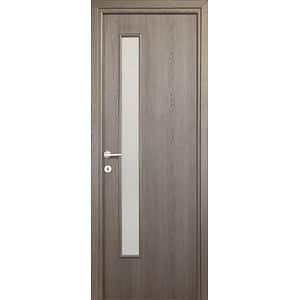 Usa interior Karpat, cu geam, reversibila, MDF, 78 x 203 cm, gri antracit