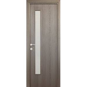 Usa interior Karpat, cu geam, reversibila, MDF, 88 x 203 cm, gri antracit