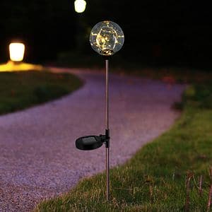 Lampa solara LED, otel inoxidabil, argintiu, 1 bucata, 0.03 W 