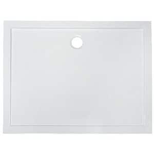 Cadita dus GOODHOME Vorma, dreptunghiulara, ABS si acril, 120 x 80 x 4 cm, alb