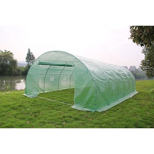 Sera tip tunel Yurta, 32 mp,  800 x 400 x 250 cm, polietilena - otel galvanizat, verde