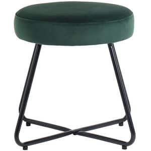 Taburet Turio, 40 x 48 cm, catifea, verde
