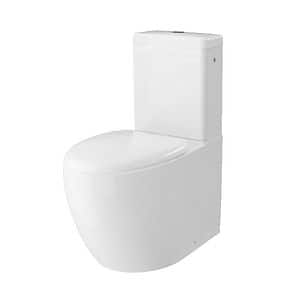 Set vas WC GOODHOME Kentia, ceramica, rezervor 8L, capac SoftClose, alb