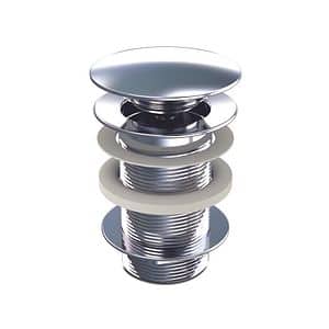 Ventil WIRQUIN quick-clack fara preaplin, metal, L 75 mm, argintiu