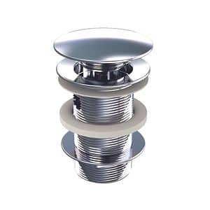 Ventil WIRQUIN quick-clack cu preaplin, metal, L 75 mm, argintiu